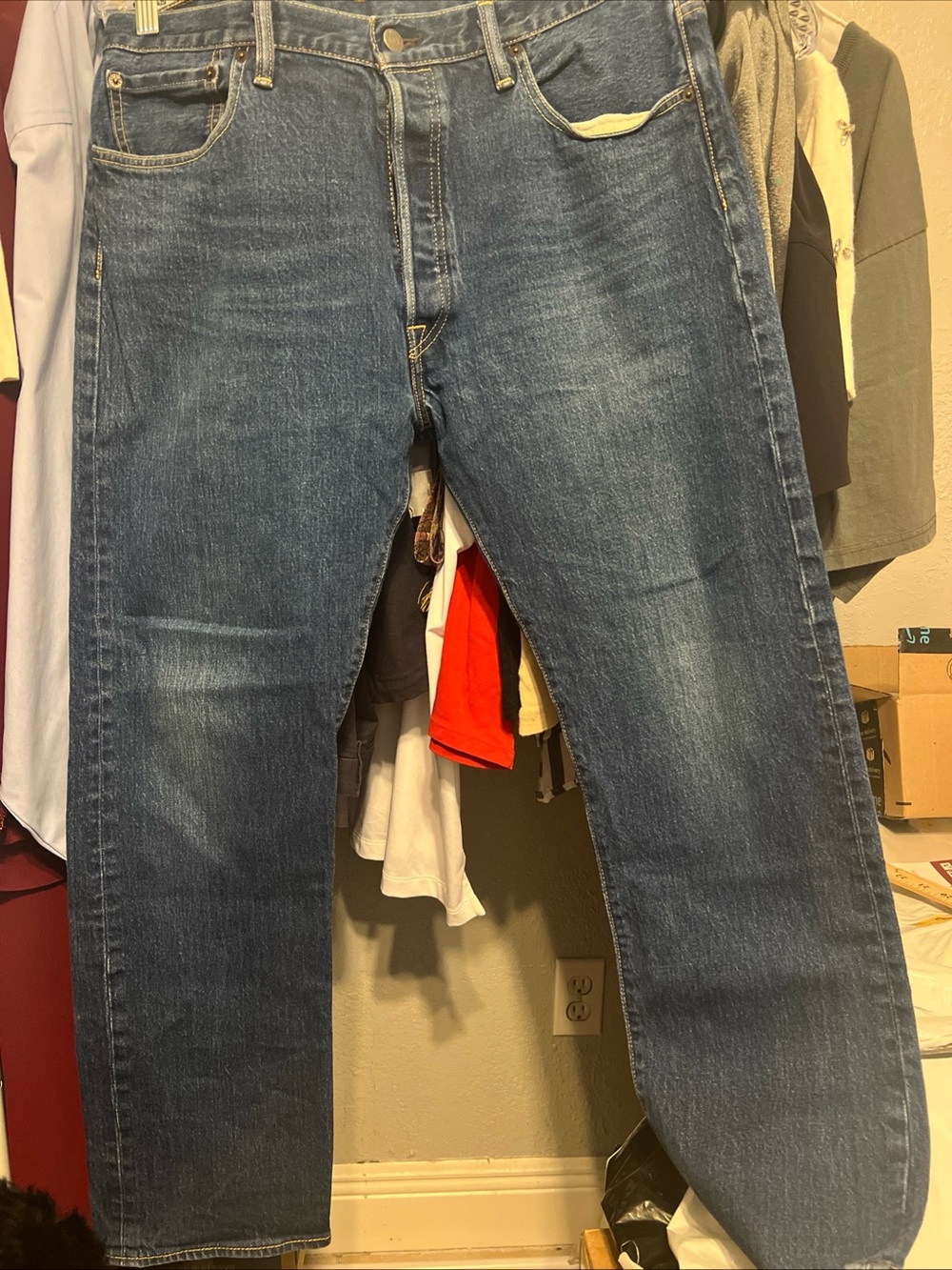 Levi's Straight Fit Blue Denim Jeans